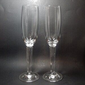 Three (3) Mikasa Champagne Flute Diamond Pleats